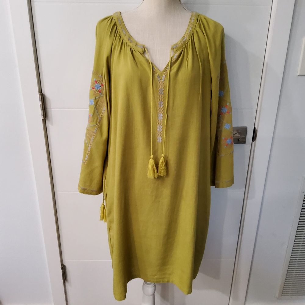 Paparazzi Olive Tunic with Embroidery